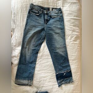 H&M blue jeans with cuff detail